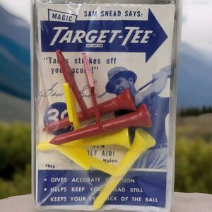Vtg Sam Snead Magic Target Tee 4 Golf Tees With Arrows Collectible Gag Gift New